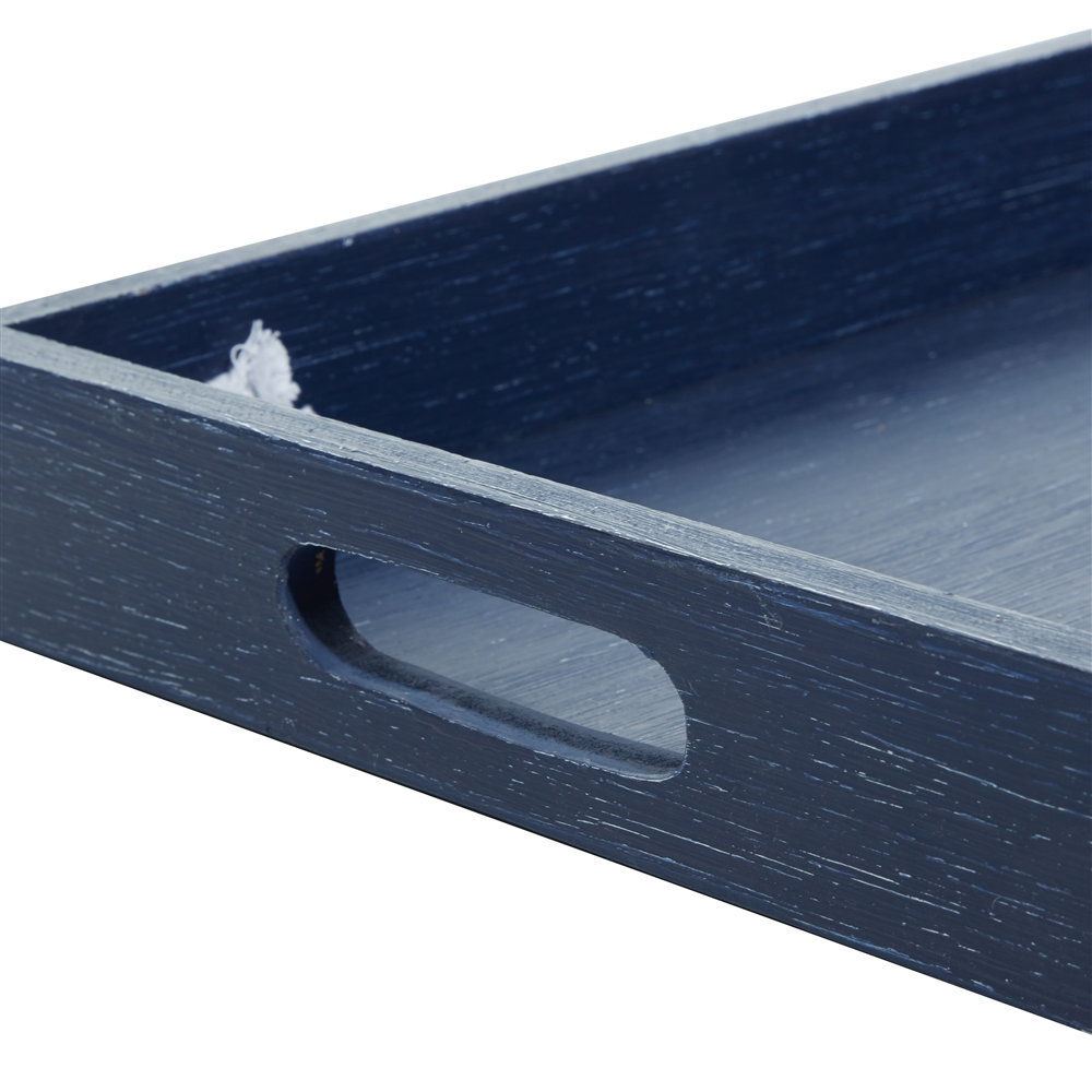 Grayson Lane Blue Wood Trays - Set Of 2 5 Grayson Lane Blue Wood Trays - Set Of 2 - Image 5