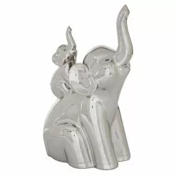 Grayson Lane 11-in X 5-in Glam Sculpture - Silver Porcelain Elephant -GRAYSON LANE SHOP 330861535 MainImage 001