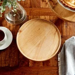 Grayson Lane Set Of 3 10-in, 12-in, 14-in Brown Natural Cake Stand - Mango Wood -GRAYSON LANE SHOP 330861541 AlternateImage2