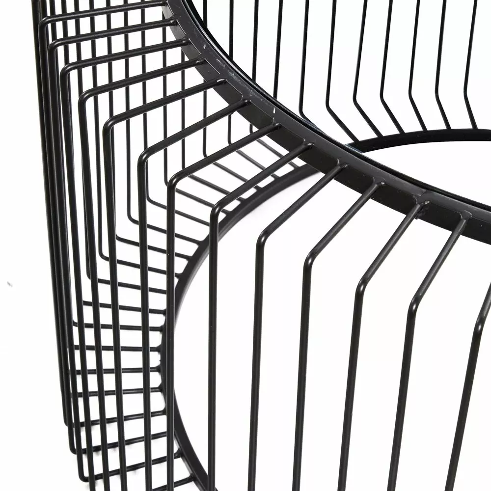 Grayson Lane 15-in X 32-in Contemporary Coffee Table - Black Metal 5 Grayson Lane 15-in X 32-in Contemporary Coffee Table - Black Metal - Image 5