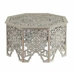 Grayson Lane 18-in X 33-in Eclectic Coffee Table - Light Grey Pine -GRAYSON LANE SHOP 330861550 MainImage 001