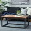 Grayson Lane 42-in X 16-in Modern Coffee Table - Brown Metal