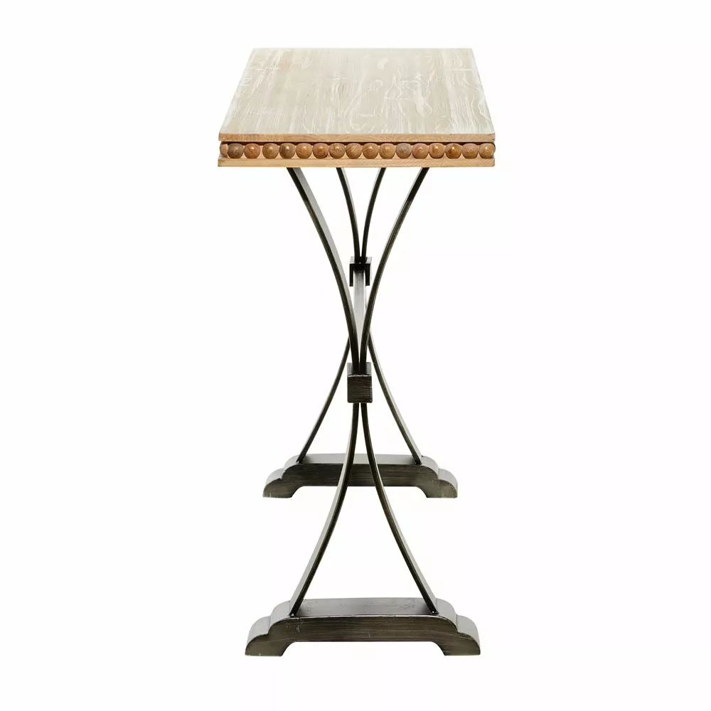 Grayson Lane Grayson Lane 31-in X 51-in Industrial Console Table - Brown Wood 2 Grayson Lane Grayson Lane 31-in X 51-in Industrial Console Table - Brown Wood - Image 2