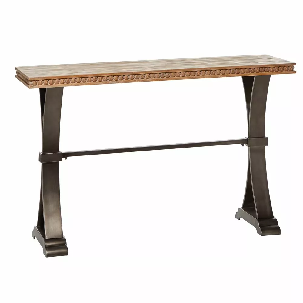Grayson Lane Grayson Lane 31-in X 51-in Industrial Console Table - Brown Wood 7 Grayson Lane Grayson Lane 31-in X 51-in Industrial Console Table - Brown Wood - Image 7