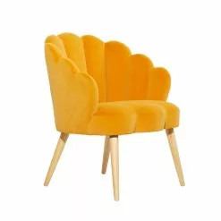 Grayson Lane 27-in X 31-in Modern Accent Chair - Yellow Wood