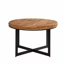 Grayson Lane 16-in X 30-in Industrial Coffee Table - Brown Wood