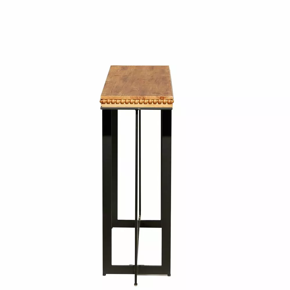 Grayson Lane 52-in X 33-in Industrial Console Table - Brown Wood 5 Grayson Lane 52-in X 33-in Industrial Console Table - Brown Wood - Image 5