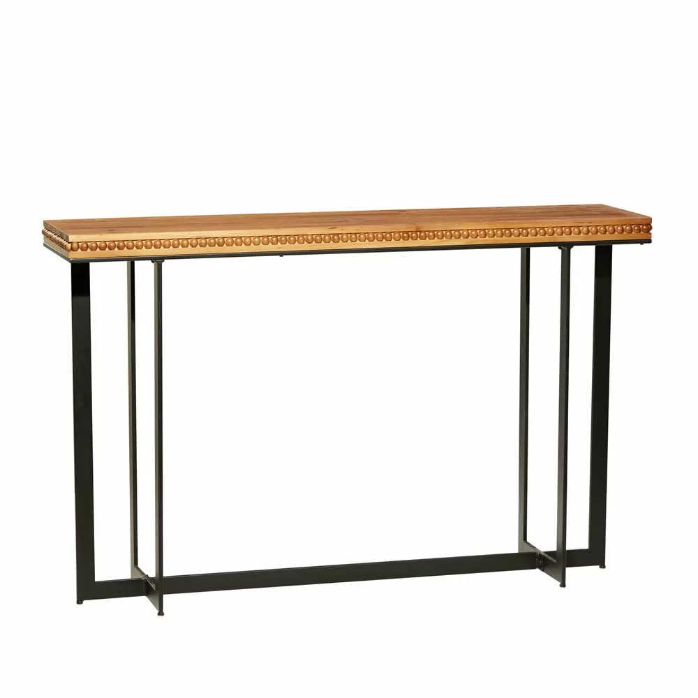 Grayson Lane 52-in X 33-in Industrial Console Table - Brown Wood 4 Grayson Lane 52-in X 33-in Industrial Console Table - Brown Wood - Image 4