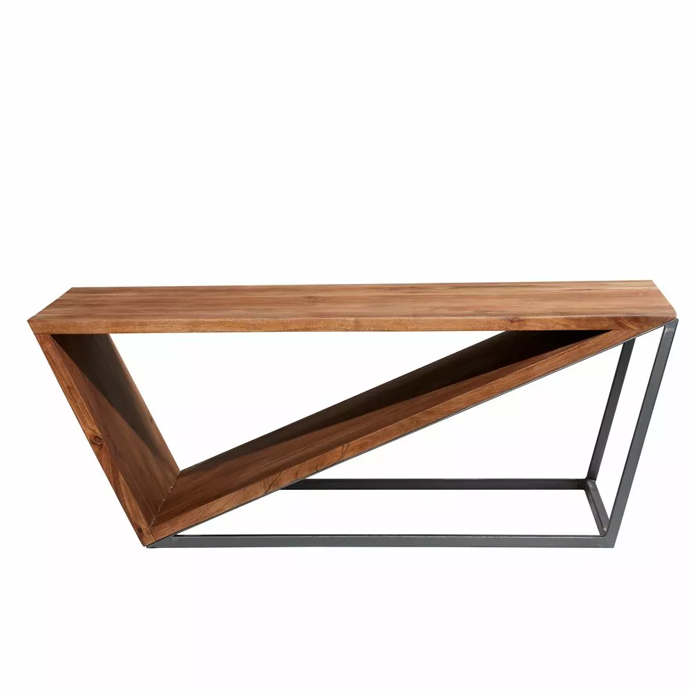 Grayson Lane 45-in X 24-in X 16-in Contemporary Coffee Table - Brown Wood And Metal 6 Grayson Lane 45-in X 24-in X 16-in Contemporary Coffee Table - Brown Wood And Metal - Image 6