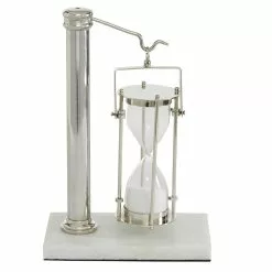Grayson Lane 10-in X 7-in X 4-in Glam Timer - Silver Brass