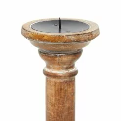 Grayson Lane Set Of 3 24-in, 21-in, 17-in Traditional Candle Holder - Brown Mango Wood 9 Grayson Lane Set Of 3 24-in, 21-in, 17-in Traditional Candle Holder - Brown Mango Wood -GRAYSON LANE SHOP 330861827 AlternateImage4