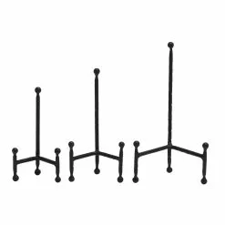 Grayson Lane Set Of 3 12-in, 10-in, 8-in Black Modern Easel - Metal