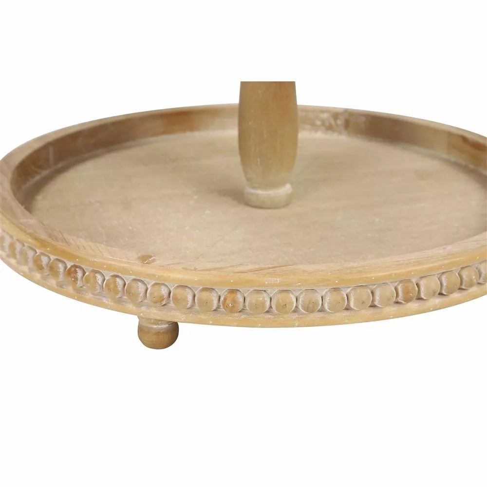 Grayson Lane 24-in X 17-in Natural 3-Tier Tray Stand - Light Brown Wood 2 Grayson Lane 24-in X 17-in Natural 3-Tier Tray Stand - Light Brown Wood - Image 2