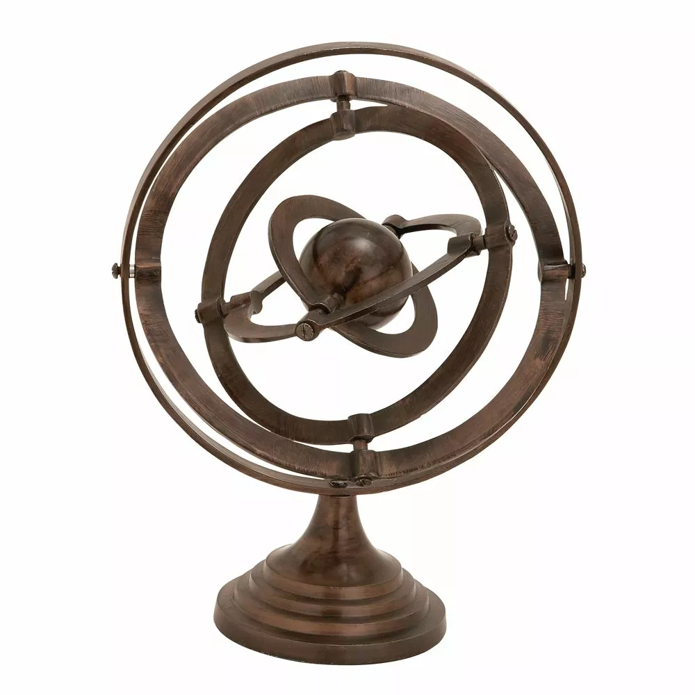 Grayson Lane 15-in X 12-in Industrial Armillary - Copper Aluminum 2 Grayson Lane 15-in X 12-in Industrial Armillary - Copper Aluminum - Image 2