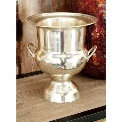 Grayson Lane 10-in X 9-in Traditional Wine Holder Bucket - Silver Metal -GRAYSON LANE SHOP 330861881 AlternateImage1