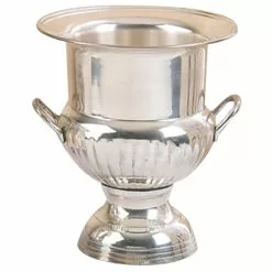 Grayson Lane 10-in X 9-in Traditional Wine Holder Bucket - Silver Metal -GRAYSON LANE SHOP 330861881 MainImage 001