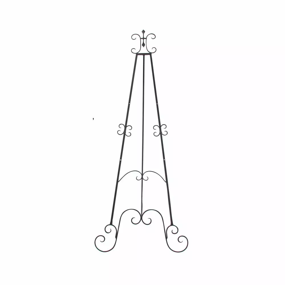 Grayson Lane 69-in X 32-in Traditional Easel - Black Iron 2 Grayson Lane 69-in X 32-in Traditional Easel - Black Iron - Image 2