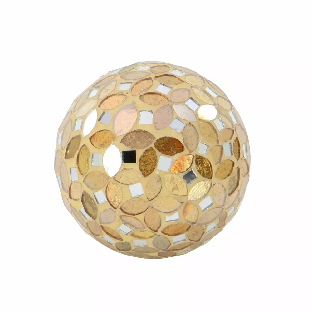 Grayson Lane Set Of 4 4-in Gold Glam Orbs & Vase Filler -Plastic 4 Grayson Lane Set Of 4 4-in Gold Glam Orbs & Vase Filler -Plastic - Image 4