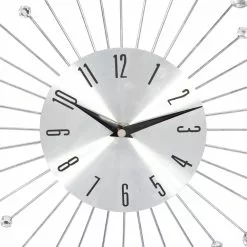 Grayson Lane 15-in X 15-in Silver Analogue Round Wall Standard Clock -GRAYSON LANE SHOP 330862007 AlternateImage3