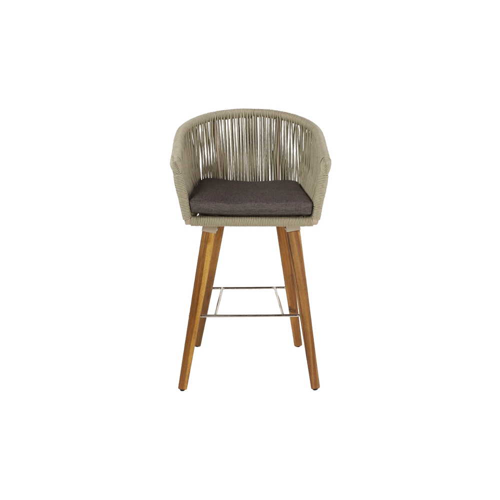 Grayson Lane Grey Bar Height (27-in To 35-in) Upholstered Bar Stool 3 Grayson Lane Grey Bar Height (27-in To 35-in) Upholstered Bar Stool - Image 3