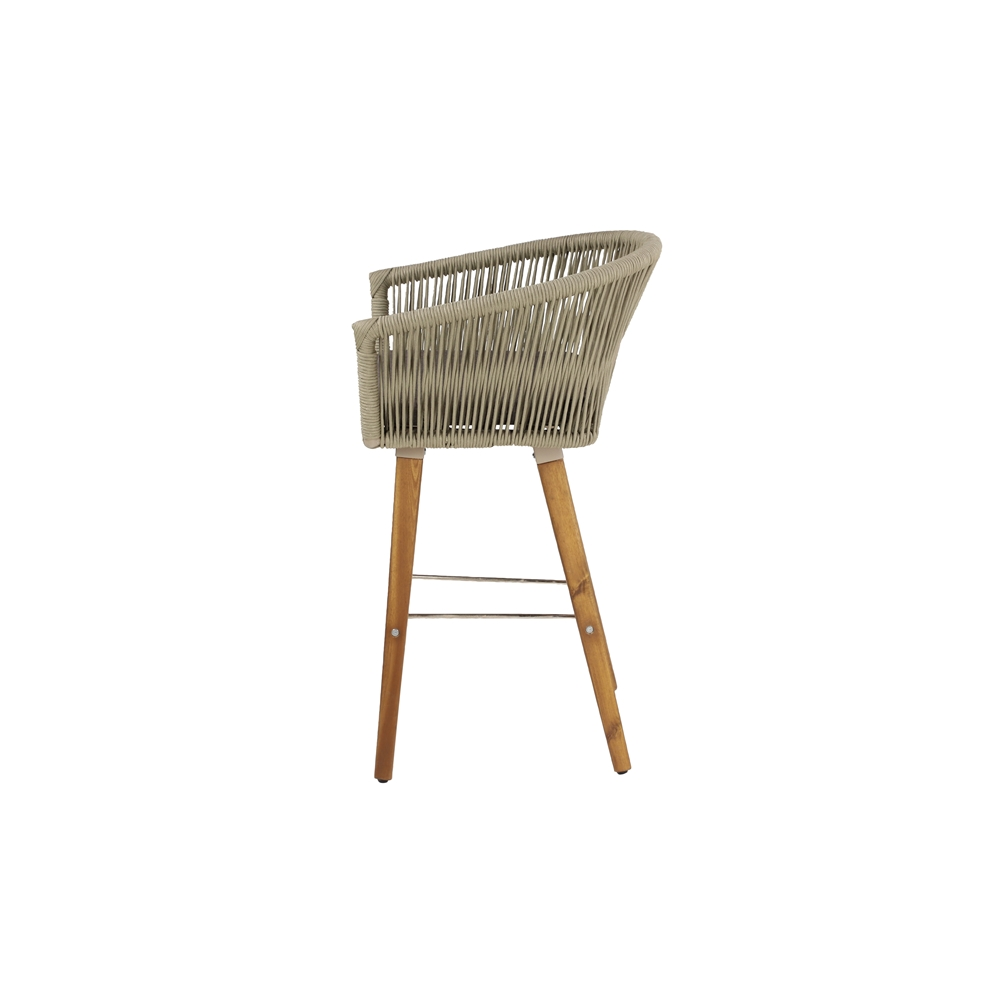 Grayson Lane Grey Bar Height (27-in To 35-in) Upholstered Bar Stool 5 Grayson Lane Grey Bar Height (27-in To 35-in) Upholstered Bar Stool - Image 5