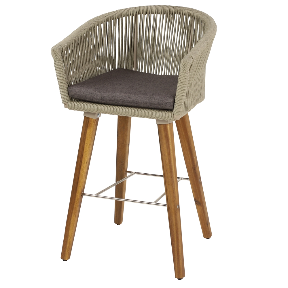 Grayson Lane Grey Bar Height (27-in To 35-in) Upholstered Bar Stool 7 Grayson Lane Grey Bar Height (27-in To 35-in) Upholstered Bar Stool - Image 7