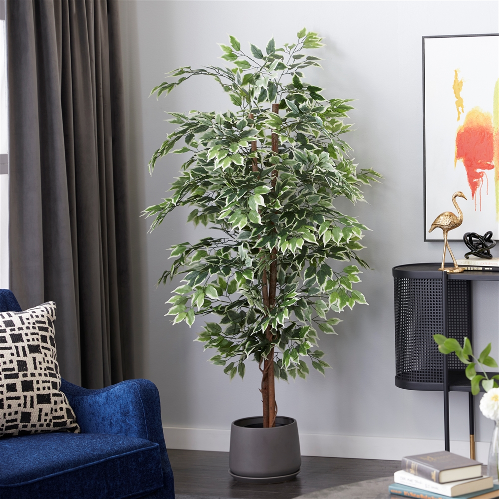Grayson Lane 73-in Green Artificial Ficus Tree 7 Grayson Lane 73-in Green Artificial Ficus Tree - Image 7