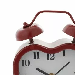 Grayson Lane 8-in X 6.5-in Red Analogue Novelty Tabletop Standard Clock