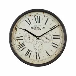 Grayson Lane 14-in X 14-in Brown Analogue Round Wall Standard Clock