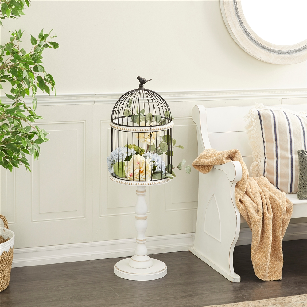 Grayson Lane 1-Piece 44-in X 14-in White American Colonial Birdcage 3 Grayson Lane 1-Piece 44-in X 14-in White American Colonial Birdcage - Image 3