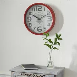 Grayson Lane 14-in X 14-in Red Analogue Round Wall Standard Clock -GRAYSON LANE SHOP 330862355 AlternateImage1