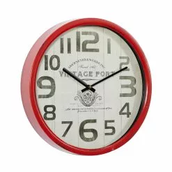 Grayson Lane 14-in X 14-in Red Analogue Round Wall Standard Clock -GRAYSON LANE SHOP 330862355 AlternateImage5