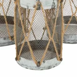 Grayson Lane 1-Candle Silver Metal Lantern Candle Holder - Set Of 3 -GRAYSON LANE SHOP 330862414 AlternateImage3