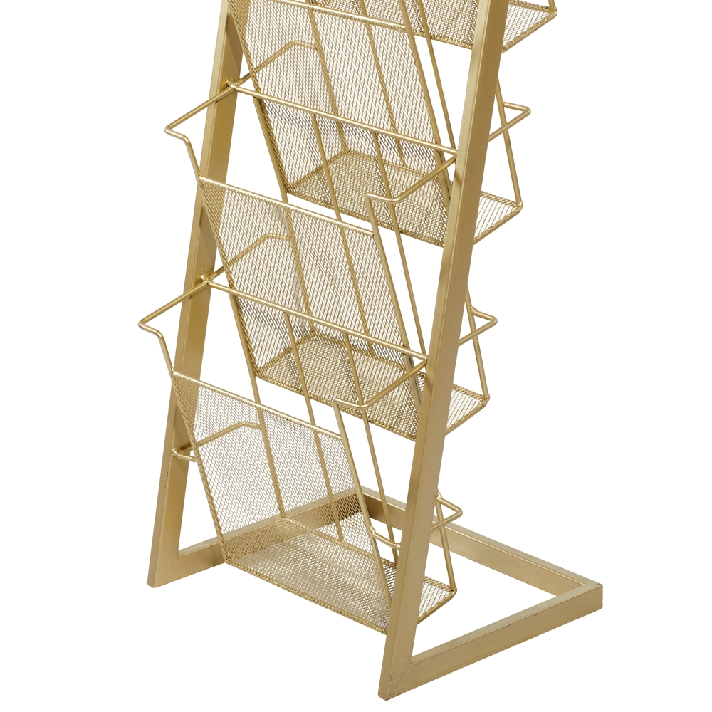 Grayson Lane 1-Piece 34-in X 10-in Gold Contemporary Magazine Rack Holder 1 Grayson Lane 1-Piece 34-in X 10-in Gold Contemporary Magazine Rack Holder