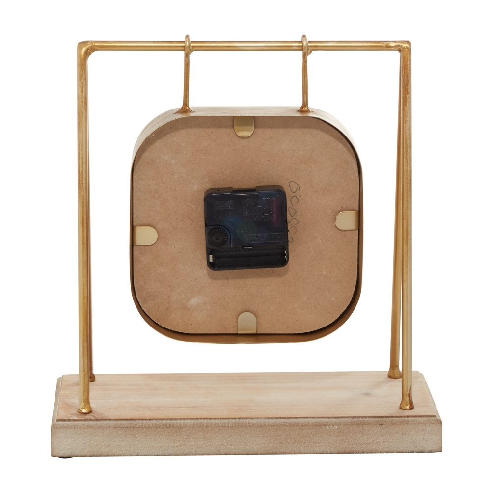 Grayson Lane Gold Analog Square Tabletop Clock 3 Grayson Lane Gold Analog Square Tabletop Clock - Image 3