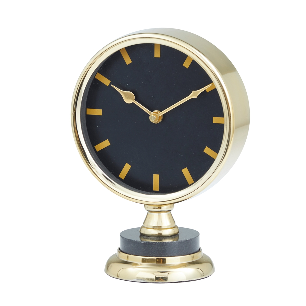 Grayson Lane Analog Gold Round Tabletop Clock 2 Grayson Lane Analog Gold Round Tabletop Clock - Image 2