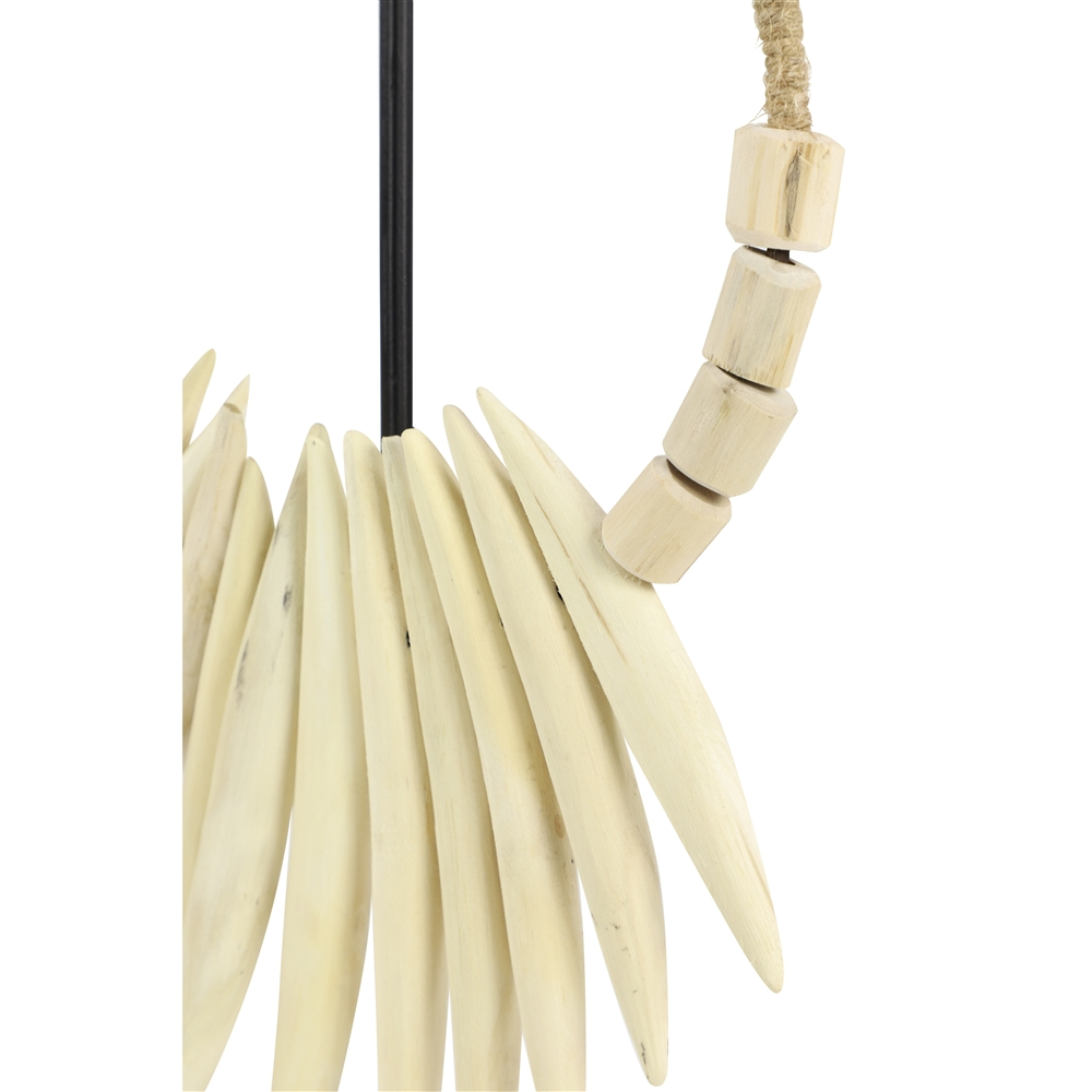 Grayson Lane White Teak Wood Necklace Sculpture 2 Grayson Lane White Teak Wood Necklace Sculpture - Image 2