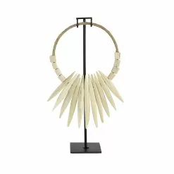 Grayson Lane White Teak Wood Necklace Sculpture 9 Grayson Lane White Teak Wood Necklace Sculpture -GRAYSON LANE SHOP 330862499 AlternateImage4