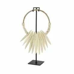 Grayson Lane White Teak Wood Necklace Sculpture 8 Grayson Lane White Teak Wood Necklace Sculpture -GRAYSON LANE SHOP 330862499 MainImage 001