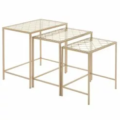 Grayson Lane Glass Accent Table Set - 3-Piece