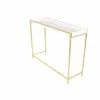 Grayson Lane White And Gold Modern Console Tables - Set Of 2
