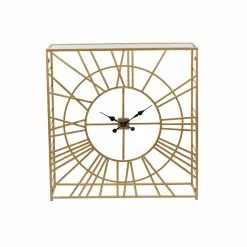 Grayson Lane Metal And Glass Modern Clock Console Table