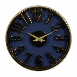 Grayson Lane Blue Aluminum Analog Round Wall Clock