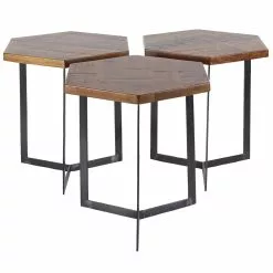 Grayson Lane Wood Accent Table Set - 3-Piece