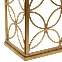 Grayson Lane Gold Mirrored Rustic Console Table
