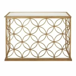 Grayson Lane Gold Mirrored Rustic Console Table -GRAYSON LANE SHOP 330862703 MainImage 001