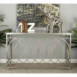 Grayson Lane Silver Mirrored Rustic Console Table 6 Grayson Lane Silver Mirrored Rustic Console Table -GRAYSON LANE SHOP 330862771 AlternateImage1
