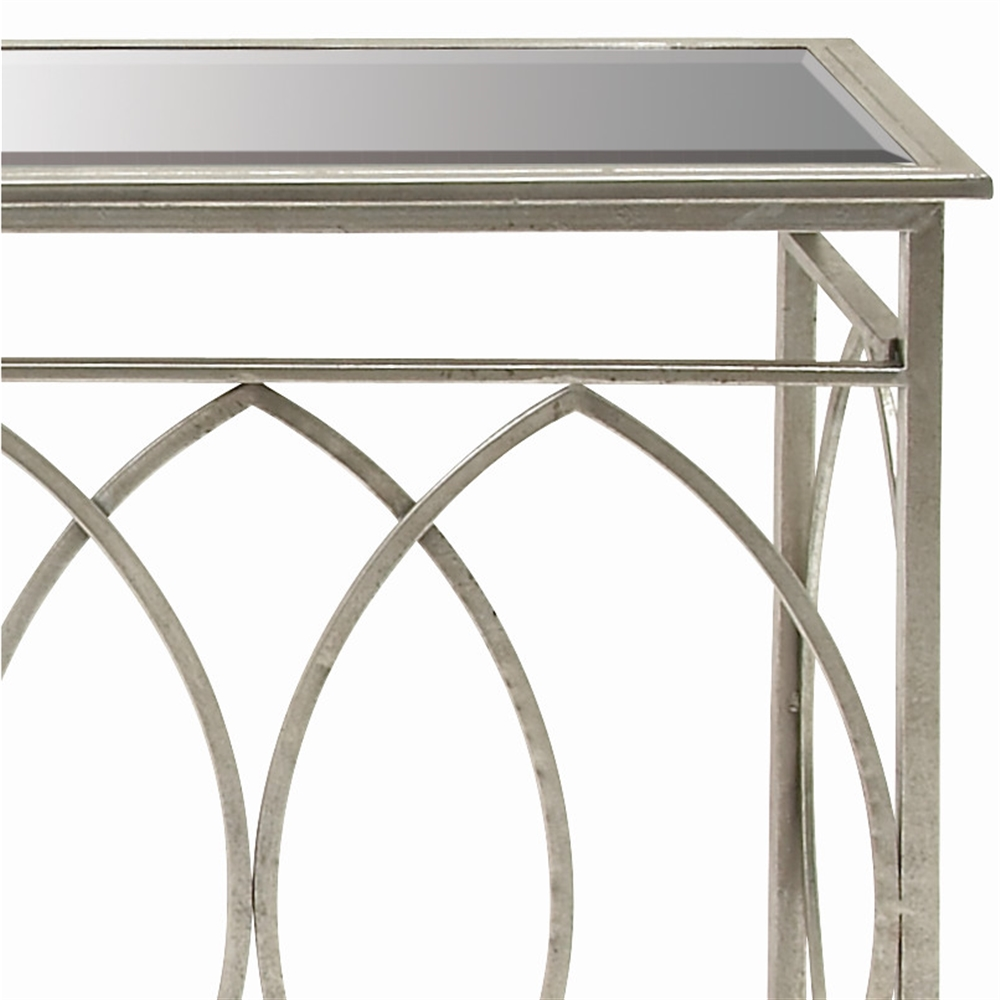 Grayson Lane Silver Mirrored Rustic Console Table 2 Grayson Lane Silver Mirrored Rustic Console Table - Image 2