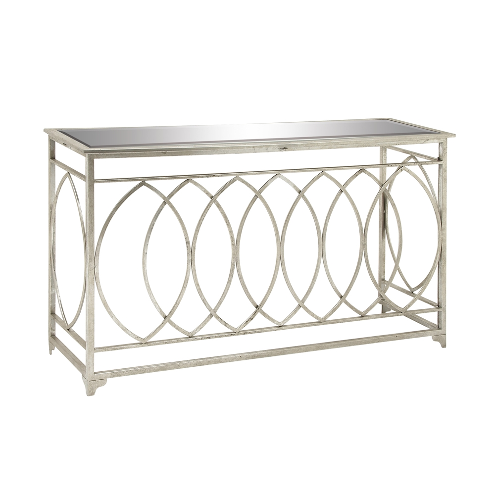Grayson Lane Silver Mirrored Rustic Console Table 4 Grayson Lane Silver Mirrored Rustic Console Table - Image 4