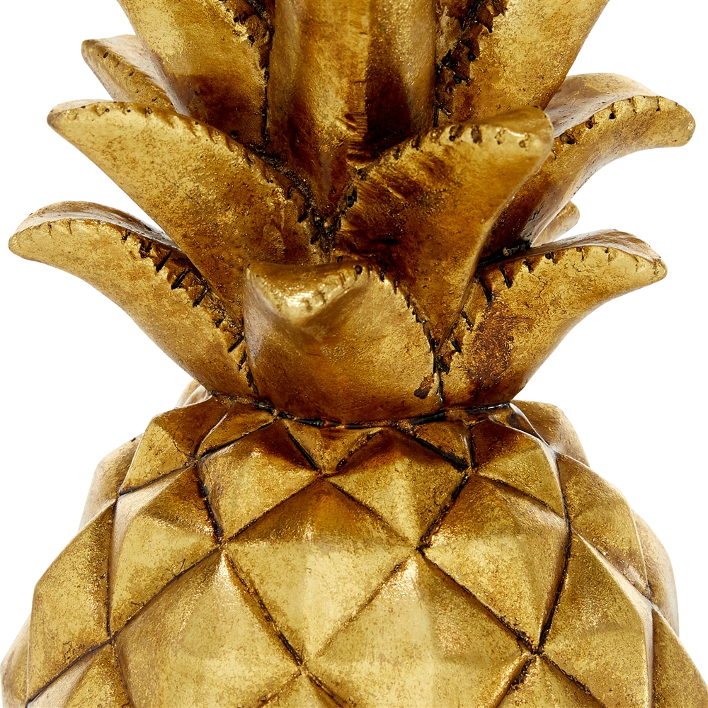 Grayson Lane Gold Polystone Pineapple Sculpture 3 Grayson Lane Gold Polystone Pineapple Sculpture - Image 3